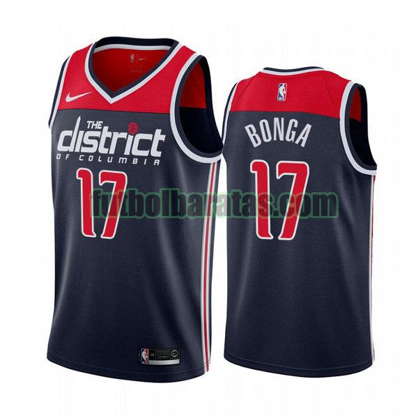 camiseta city edition 2020 isaac bonga 17 washington wizards azul hombro