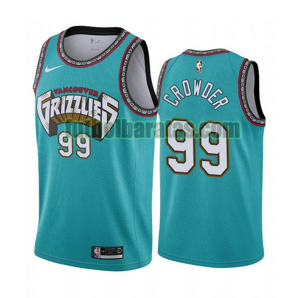 camiseta city edition 2020 jae crowder 99 memphis grizzlies verde hombro