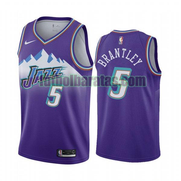 camiseta city edition 2020 jarrell brantley 5 utah jazz púrpura hombro