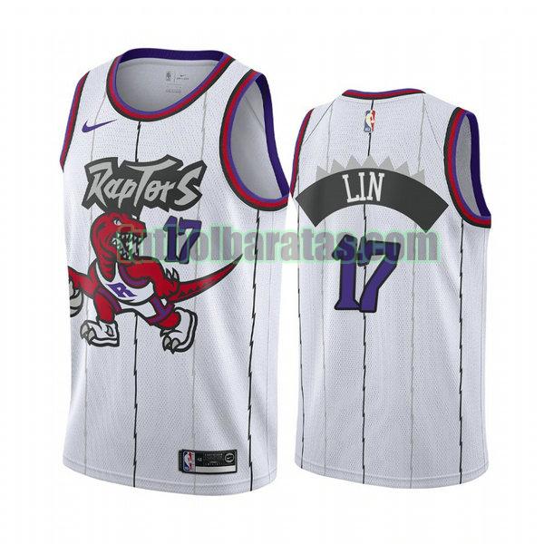 camiseta city edition 2020 jeremy lin 17 toronto raptors blanco hombro