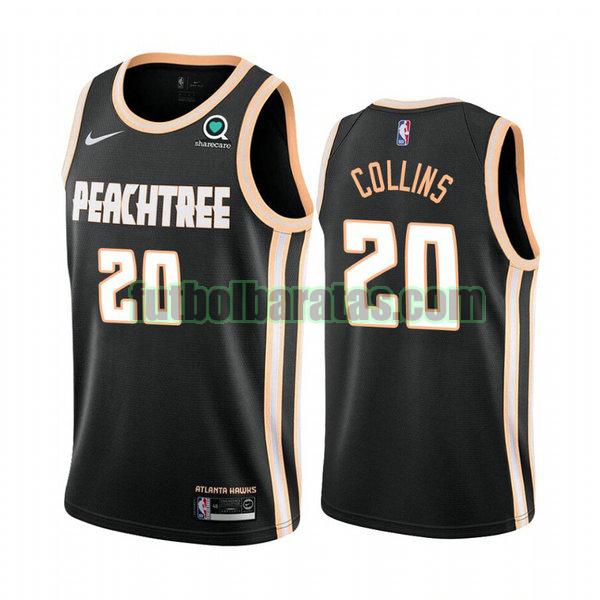 camiseta city edition 2020 john collins 20 atlanta hawks negro hombro