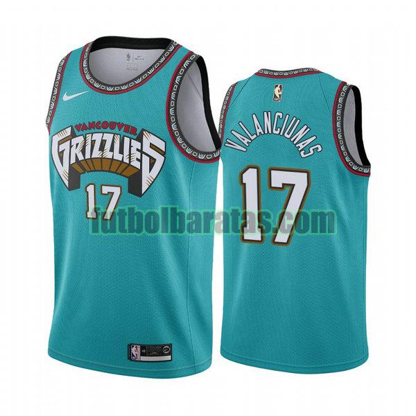 camiseta city edition 2020 jonas valanciunas 17 memphis grizzlies verde hombro