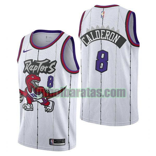 camiseta city edition 2020 jose calderon 8 toronto raptors blanco hombro