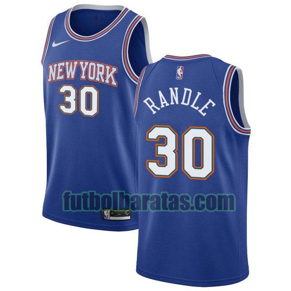 camiseta city edition 2020 julius randle 30 new york knicks azul hombro