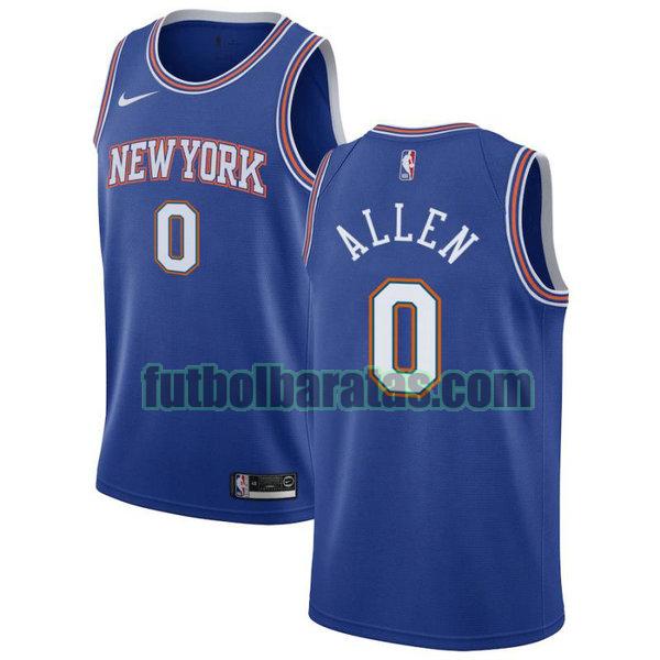 camiseta city edition 2020 kadeem allen 0 new york knicks azul hombro