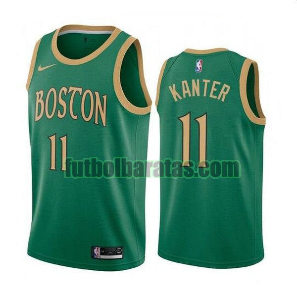 camiseta city edition 2020 kanter 11 boston celtics verde hombro