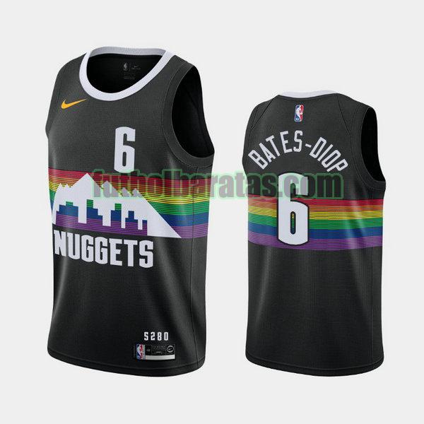 camiseta city edition 2020 keita bates diop 6 denver nuggets negro hombro