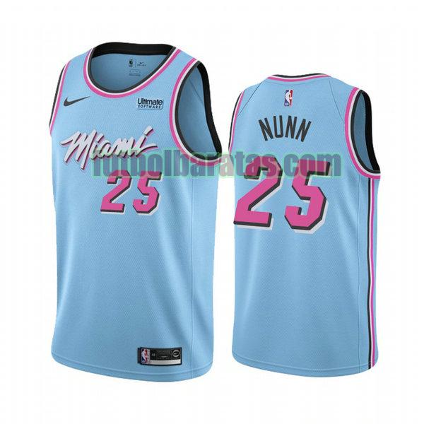 camiseta city edition 2020 kendrick nunn 25 miami heat azul hombro