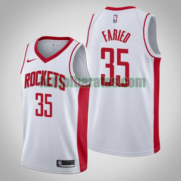 camiseta city edition 2020 kenneth faried 35 houston rockets blanco hombro