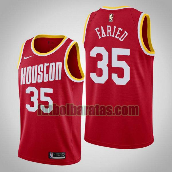 camiseta city edition 2020 kenneth faried 35 houston rockets rojo hombro