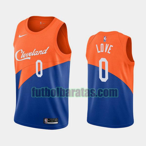 camiseta city edition 2020 kevin love 0 cleveland cavaliers azul hombro
