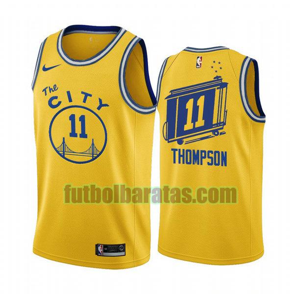 camiseta city edition 2020 klay thompson 11 golden state warriors amarillo hombro