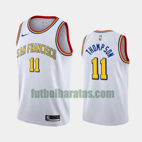 camiseta city edition 2020 klay thompson 11 golden state warriors blanco hombro