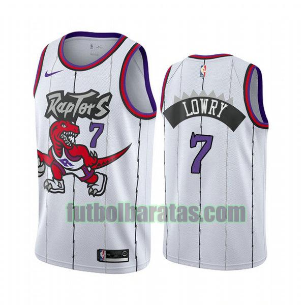 camiseta city edition 2020 kyle lowry 7 toronto raptors blanco hombro