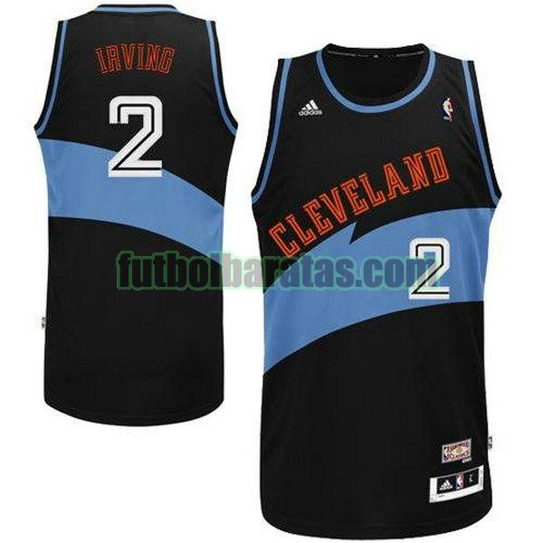 camiseta city edition 2020 kyrie irving 2 cleveland cavaliers negro hombro