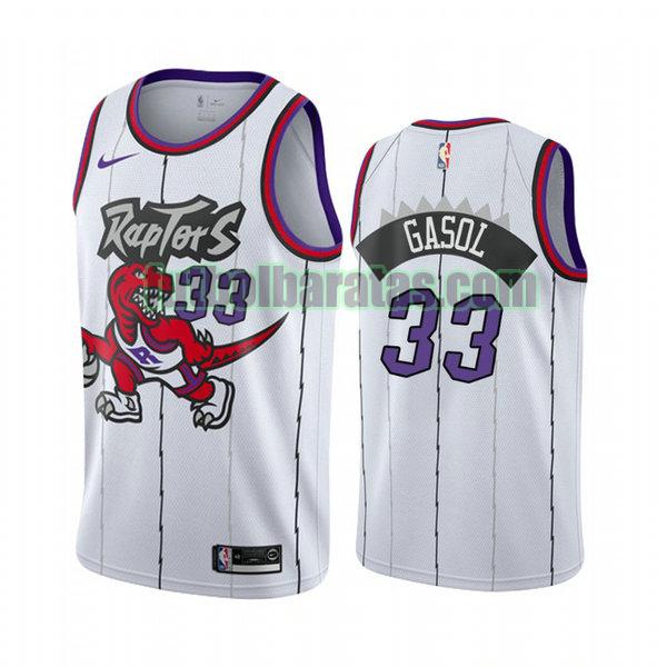 camiseta city edition 2020 marc gasol 33 toronto raptors blanco hombro