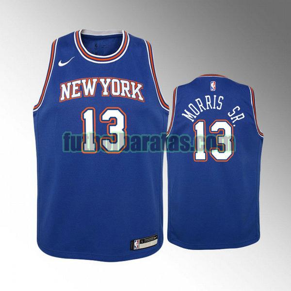 camiseta city edition 2020 marcus morris 13 new york knicks azul niño