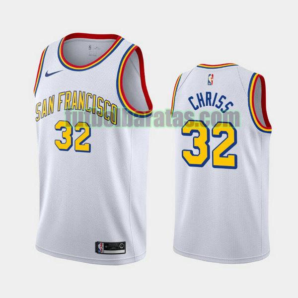 camiseta city edition 2020 marquese chriss 32 golden state warriors blanco hombro