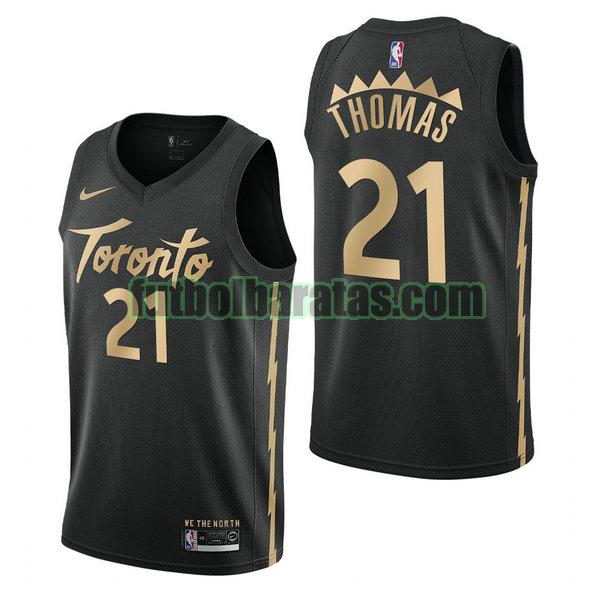 camiseta city edition 2020 matt thomas 21 toronto raptors negro hombro