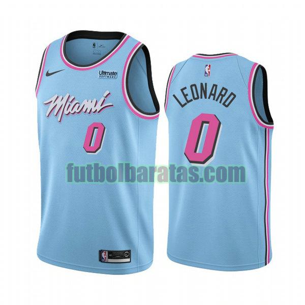 camiseta city edition 2020 meyers leonard 0 miami heat azul hombro