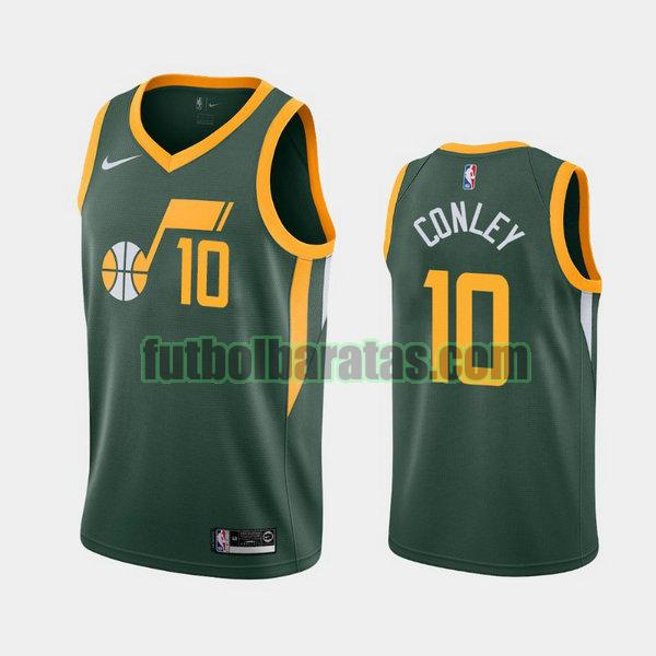 camiseta city edition 2020 mike conley 10 utah jazz verde hombro