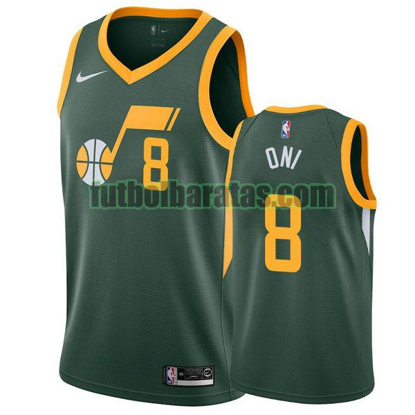 camiseta city edition 2020 miye oni 8 utah jazz verde hombro