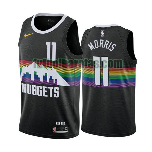 camiseta city edition 2020 monte morris 11 denver nuggets negro hombro