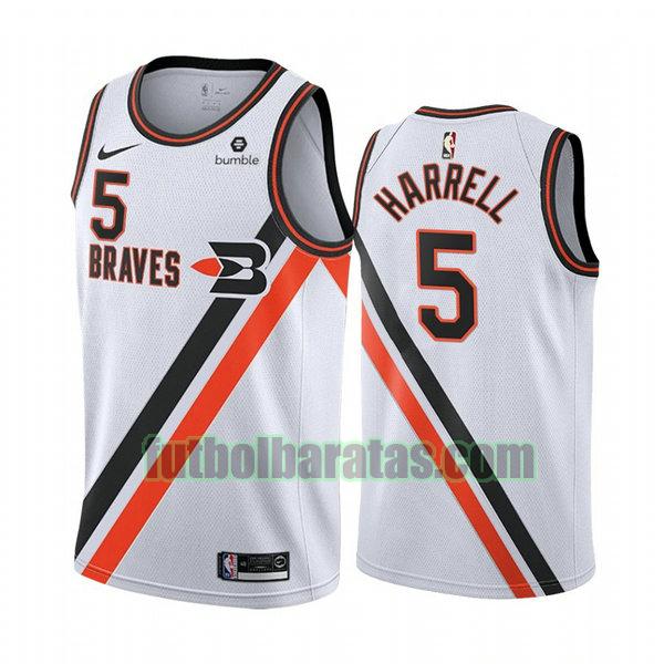 camiseta city edition 2020 montrezl harrell 5 los angeles clippers blanco hombro