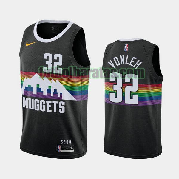 camiseta city edition 2020 noah vonleh 32 denver nuggets negro hombro