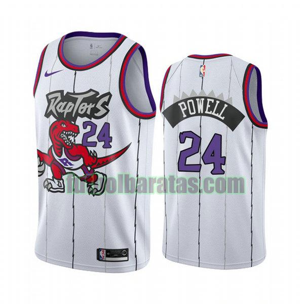 camiseta city edition 2020 norman powell 24 toronto raptors blanco hombro