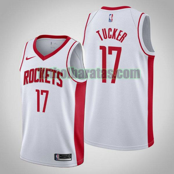 camiseta city edition 2020 p.j. tucker 17 houston rockets blanco hombro