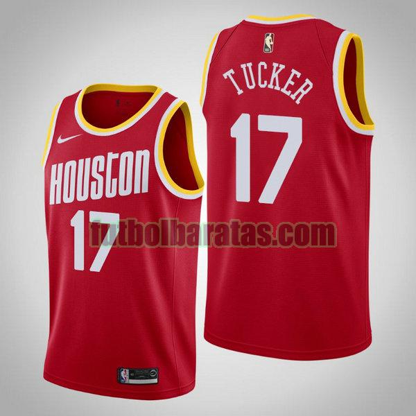 camiseta city edition 2020 p.j. tucker 17 houston rockets rojo hombro