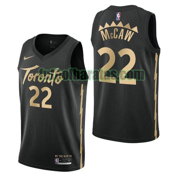 camiseta city edition 2020 patrick mccaw 22 toronto raptors negro hombro