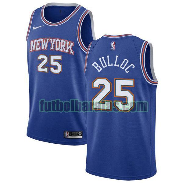 camiseta city edition 2020 reggie bullock 25 new york knicks azul hombro