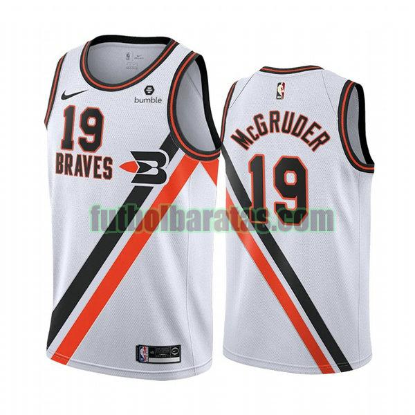 camiseta city edition 2020 rodney mcgruder 19 los angeles clippers blanco hombro