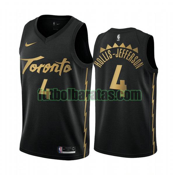 camiseta city edition 2020 rondae hollis 4 toronto raptors negro hombro