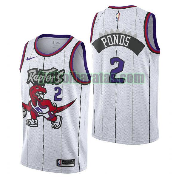 camiseta city edition 2020 shamorie ponds 2 toronto raptors blanco hombro