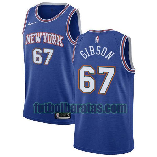 camiseta city edition 2020 taj gibson 67 new york knicks azul hombro
