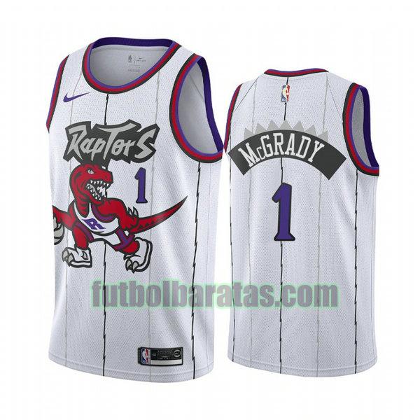 camiseta city edition 2020 tracy mcgrady 1 toronto raptors blanco hombro