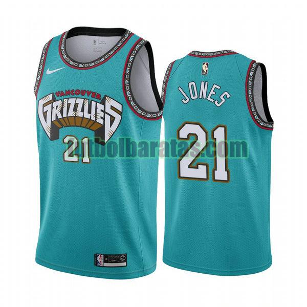 camiseta city edition 2020 tyus jones 21 memphis grizzlies verde hombro