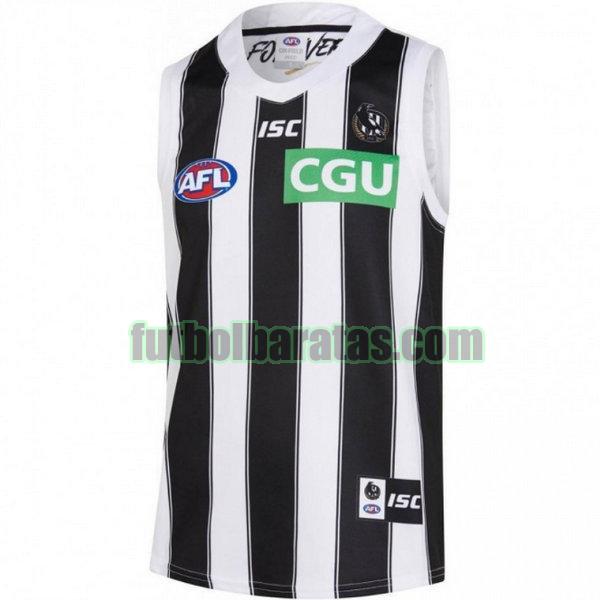 camiseta collingwood magpies 2019 blanco guernsey