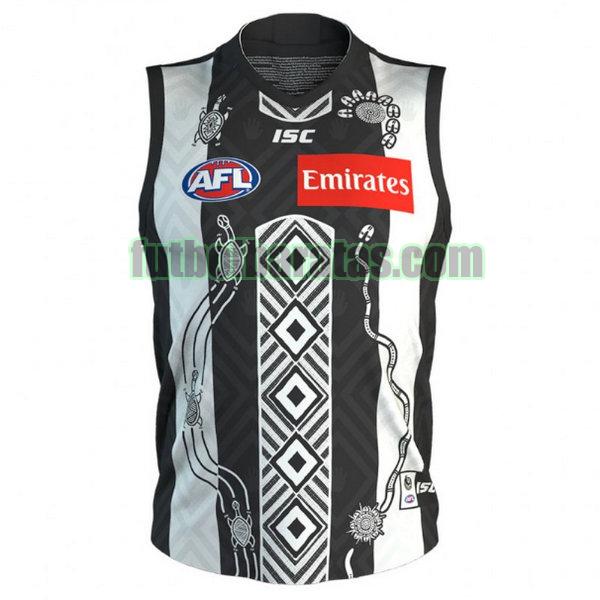 camiseta collingwood magpies 2020 negro indigenous guernsey