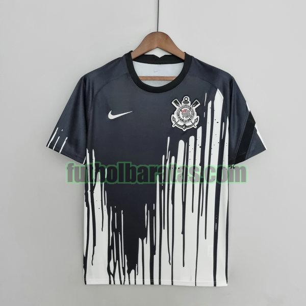 camiseta corinthians 2022 2023 negro blanco pre game