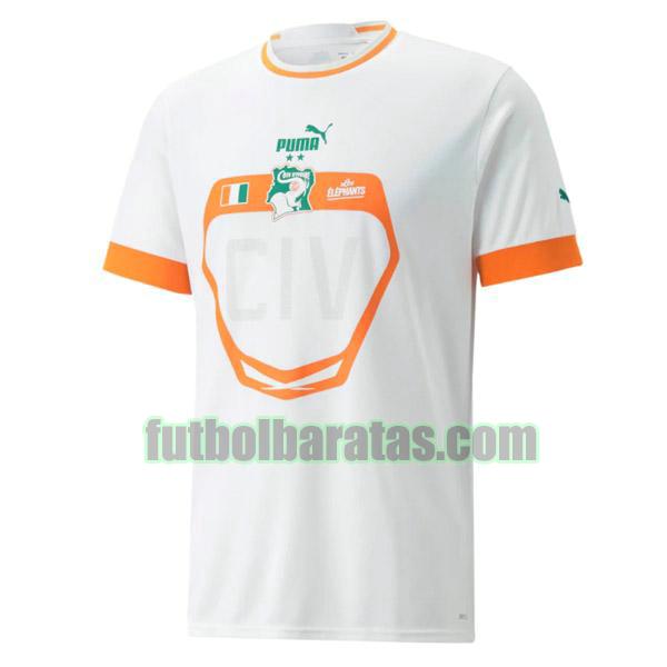 camiseta costa de marfil 2022 blanco segunda tailandia