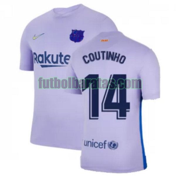 camiseta coutinho 14 barcelona 2021 2022 amarillo segunda