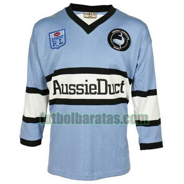 camiseta cronulla sutherland sharks 1988 azul primera ml