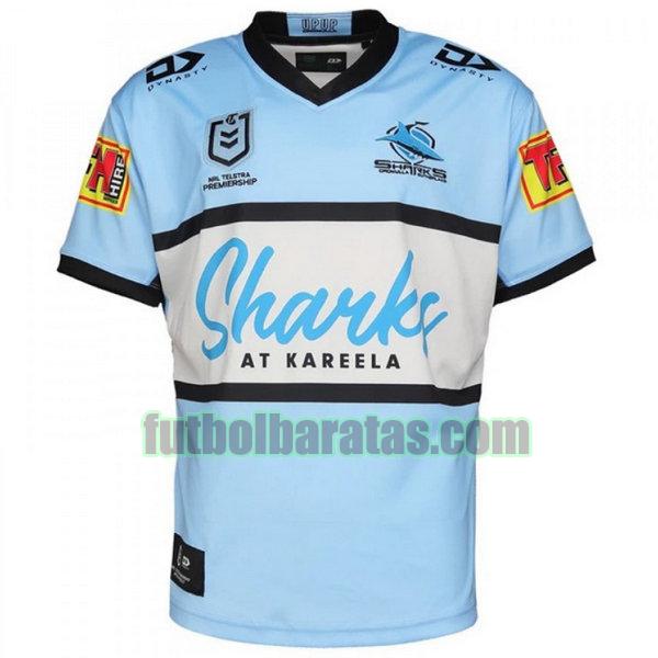 camiseta cronulla sutherland sharks 2021 azul primera