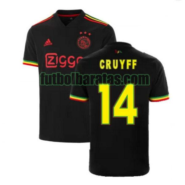 camiseta cruyff 14 ajax 2021 2022 negro tercera