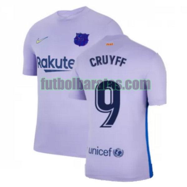 camiseta cruyff 9 barcelona 2021 2022 amarillo segunda