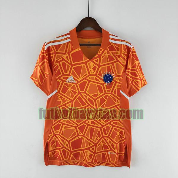 camiseta cruzeiro ec 2022 2023 naranja portero